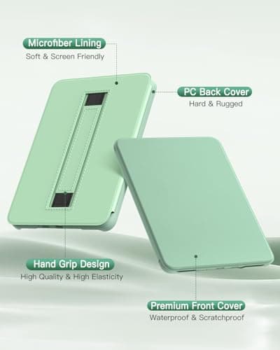 MoKo Case for 6" All-New Kindle (11th Generation-2024/2022 Release), Lightweight Shell Cover with Hand Strap Auto Wake/Sleep for Kindle 11th Generation 2024 e-Reader, Agave Green — view 4