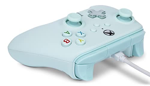 PowerA Enhanced Wired Controller for Xbox Series X|S - Cotton Candy Blue, gamepad, wired video game controller, gaming controller, Detachable 10ft USB-C Cable, Mappable Buttons and Rumble Motors, Officially Licensed for Xbox — view 5