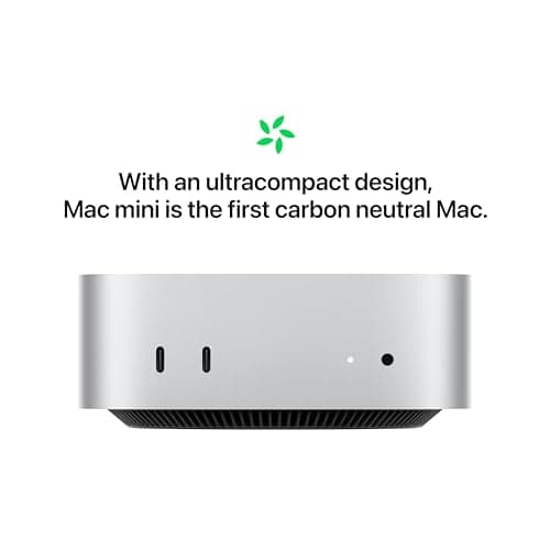 Apple 2024 Mac mini Desktop Computer with M4 chip with 10‑core CPU and 10‑core GPU: Built for Apple Intelligence, 16GB Unified Memory, 256GB SSD Storage, Gigabit Ethernet. Works with iPhone/iPad — view 5