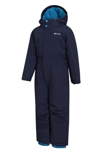 Mountain Warehouse Cloud Kids All in 1 Snowsuit - Waterproof Skisuit Navy Kids 7-8 Yrs (116-128 cm) — view 3