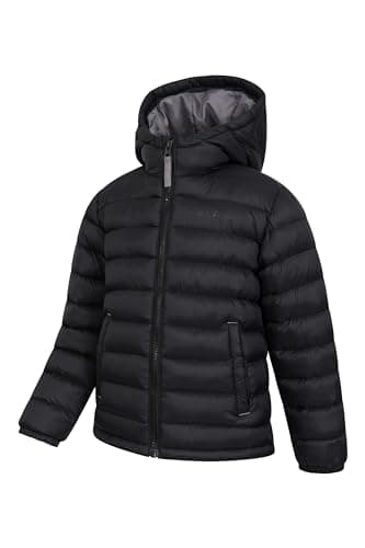 Mountain Warehouse Seasons Kids Padded Puffer Jacket - Boys & Girls Black Kids 11-12 Yrs (140-152 cm) — view 6