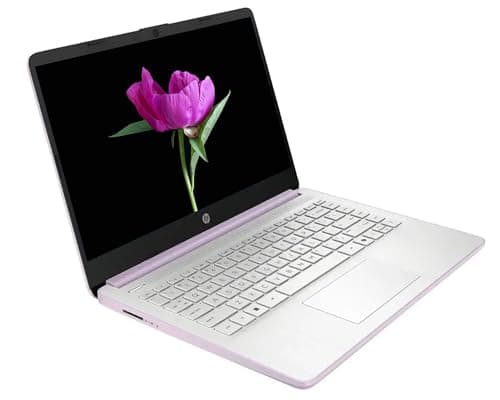 HP AI-Powered 14" HD Laptop with Microsoft Office and 1TB Cloud Storage Included for 1-Year| 8GB RAM|128GB SSD| Intel 4-Core CPU| Webcam|Ultra Light| Windows 11| RK Bundle|Purple — view 2