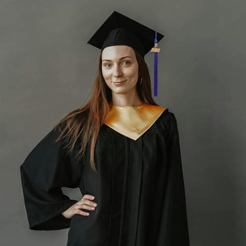 MAGICLULU 10pcs 2026 Graduation Tassels with Gold Year Pendant - Blue Academic Hat Fringe for Senior Ceremony, Polyester Cap Accessories for High School College University — view 7