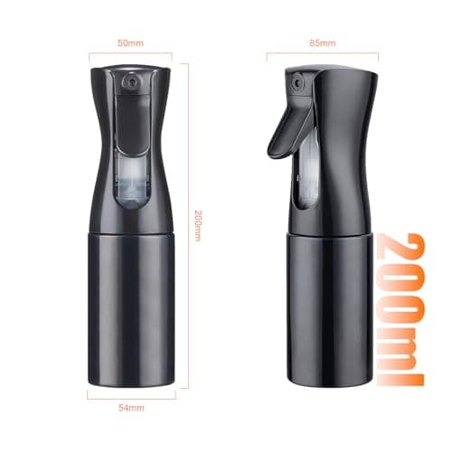 6.8OZ Continuous Spray Bottle - Hair Ultra Fine Mist Spray Bottles, Refillable Empty Water Sprayer, Leak Proof Portable Small Spray Bottle for Hairstyling, Skincare, Plants, Cleaning, Pets, Travel