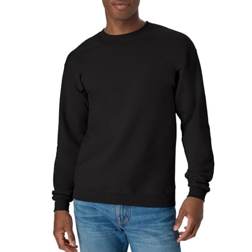 Hanes Men's EcoSmart Sweatshirt, Black, Large