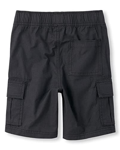 The Children's Place Boys Pull on Cargo Shorts,Washed Black Single,10