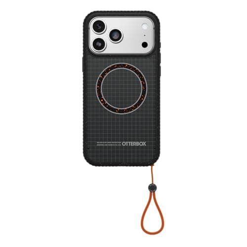 OtterBox Sole Series Phone Case for iPhone 17 Pro Max - Midnight Circuit - Grippy iPhone Case, Protective Phone Case with Strap, Magsafe Black