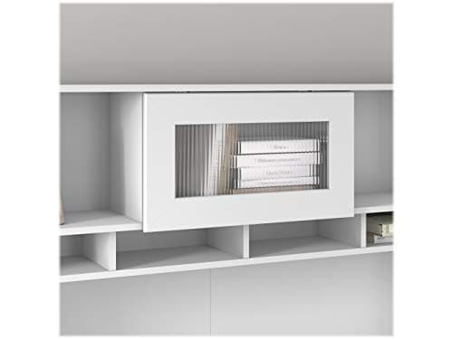 Bush Home Cabot 60W L Shaped Computer Desk with Hutch and Storage in White, 60-inch Corner PC Workstation for Home Office — view 7