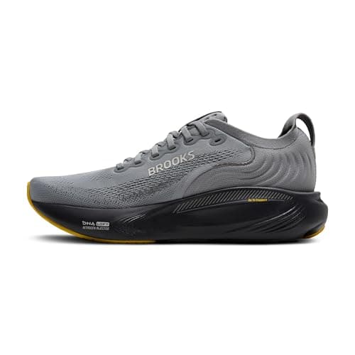 Brooks Mens Adrenaline GTS 25, Primer Grey/Ebony/Jasmin 12 Medium — view 4