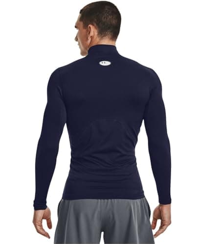 Under Armour Men's ColdGear Armour Compression Mock , Midnight Navy (410)/White, Large — view 2