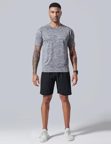 Liberty Imports Men's 5 Pack Active Quick Dry Crew Neck T Shirts Athletic Running Gym Workout Short Sleeve Tee Tops Bulk 3X Large Edition 3