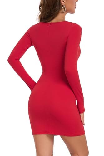 Vozobi Womens Slim Fit Bodysuit Bodycon Mini Dress Cocktails Skirt