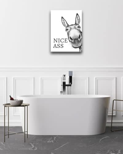 UPWOIGH 12x16 Framed Donkey Bathroom Wall Art — view 4