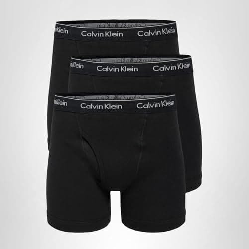 Calvin Klein Men's Cotton Classics 3-pack Boxer Brief, 3 Black, Medium — view 7