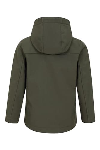 Mountain Warehouse Exodus Kids Softshell Jacket With Hood -Girls Boys Dynasty Green Teen 13-14 Yrs (150-162 cm) — view 4
