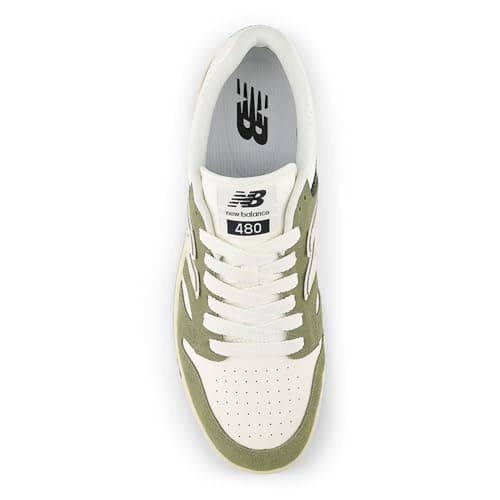 New Balance Men's 480 V1 Premium Sneaker, Dark Olivine/Sea Salt, 10.5 M — view 3
