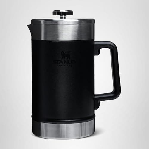STANLEY Classic Stay-Hot French Press Coffee Maker 48 oz | 5 Minute Brew, 4 Hours Hot | Mesh Filter for Coffee Grounds | Insulated Stainless Steel French Press | BPA-Free | Black 2.0 — view 6