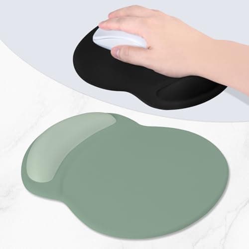 ITNRSIIET Ergonomic Mouse Pad with Comfort Gel Wrist Rest, Non-Slip PU Base, Smooth Textured Surface, Reduces Hand Fatigue & Wrist Pain, 220 x 180 mm for Office Gaming Home, Sage Mint Gradient — view 2