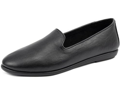 Aerosoles Women's Betunia Loafer, Black Super Soft Faux Leather, 8.5M