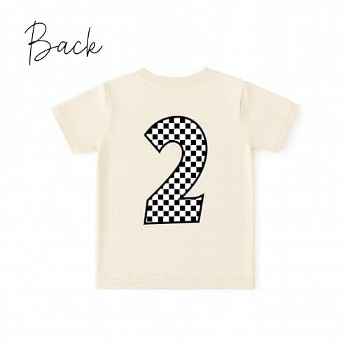 Songbird Celebrations 2nd Birthday Boy Shirt – Two Fast Vintage Race Car Baby Boy Birthday Tee (CA/US, Age, 3 Years, Red Design) — view 2