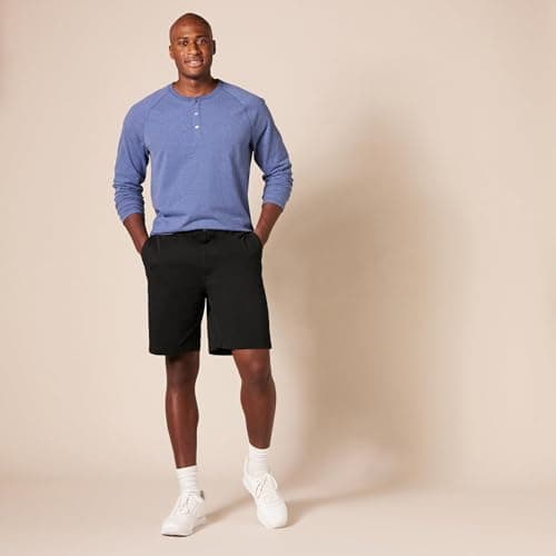 Amazon Essentials Men's Classic-Fit 9" Shorts, Black, 34 — view 6