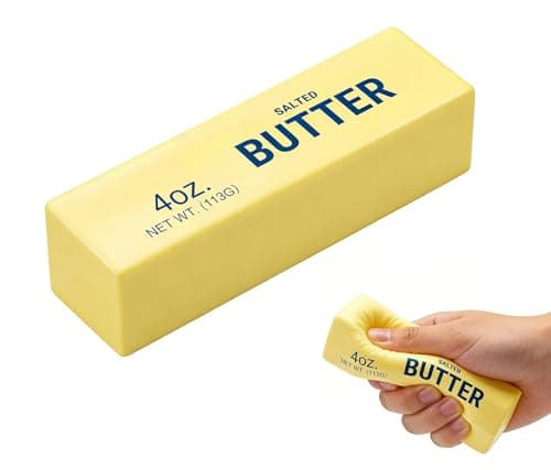Butter Squishy, Soft Scented Fidget Squishy, Butter Squishy Toy, Cream Scented Butter Squeeze Toy，Slow Rising Butter Stick Stress Relief Toy for Relaxation,Office Desk Decor (Amber)