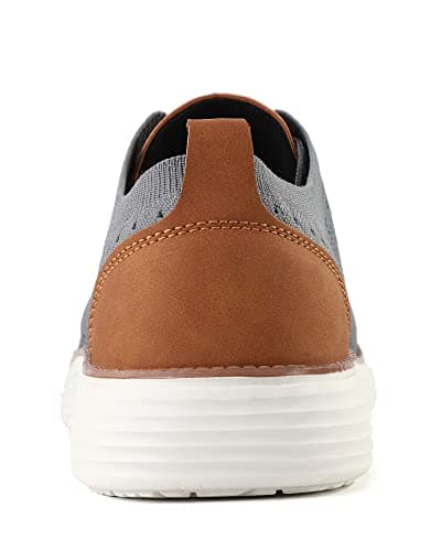 VILOCY Men's Casual Dress Sneakers Oxfords Business Mesh Breathable Walking Shoes Tennis Comfortable Fashion Office EU43 Grey — view 5