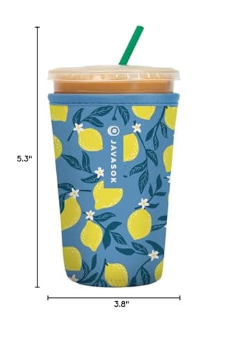 Sok It JavaSok Iced Coffee & Cold Soda Insulated Neoprene Cup Sleeve (Main Squeeze, Medium: 22-28oz) — view 6