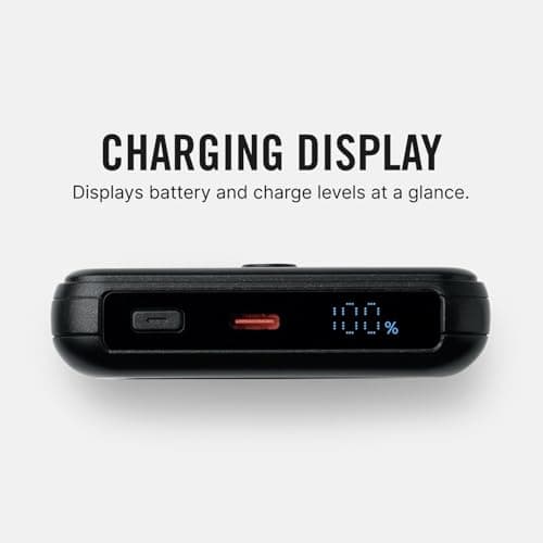 Ridge Magnetic Power Bank Battery Pack 10,000mAh - Fast Charging, Compatible with MagSafe - Portable Charger Powerbank - with Built in Cables, Wireless Charging & Magnetic Attachment (Matte Black) — view 5