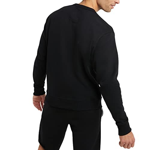 Champion Men's Crewneck Fleece Sweatshirt, Standard Fit, Midweight, C Logo, Available in Regular and Big & Tall, Black - C Logo, 3X-Large