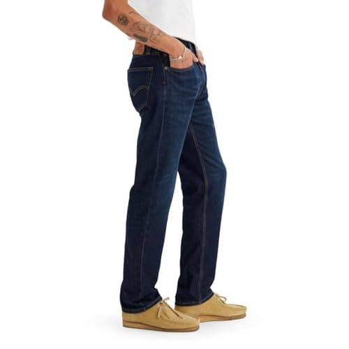 Levi's Men's 505 Regular Fit Jeans (Also Available in Big & Tall), Nail Loop Knot-Dark Indigo, 34W x 32L — view 2