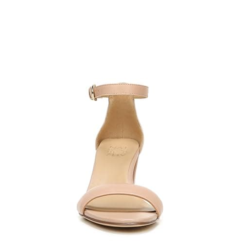 Naturalizer Womens Vera Ankle Strap Block Heel Dress Sandal ,Crème Brulee Beige Leather,8M
