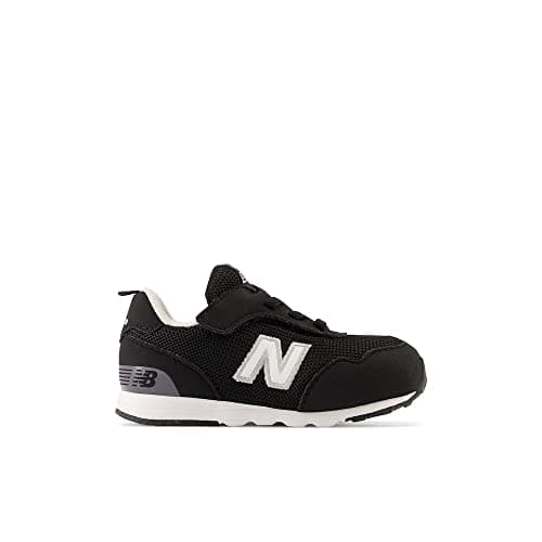 New Balance Kid's 515 NEW-B Hook and Loop Sneaker Black/White — view 2