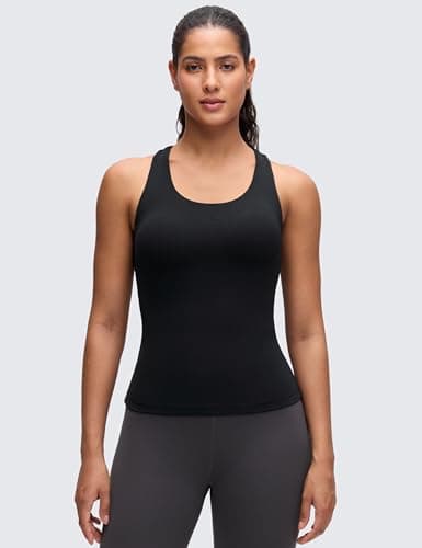 CRZ YOGA Butterluxe Racerback Tank Tops Black Large