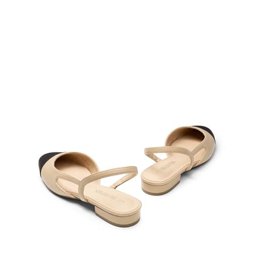 DREAM PAIRS Women's Slingback Ballet Flats,Nude,8 — view 5