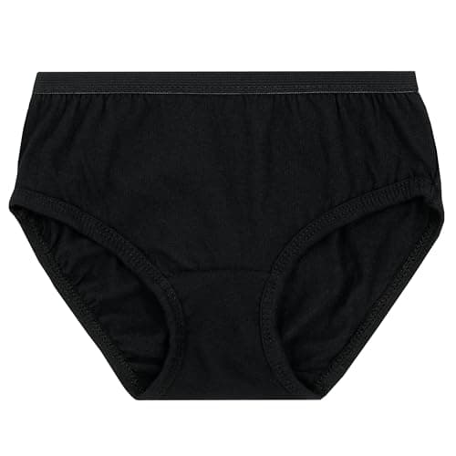 Fruit of the Loom Girls' Tag Free Cotton Brief Underwear Multipacks, Brief-20 Pack-Black/Pink/Grey, 8
