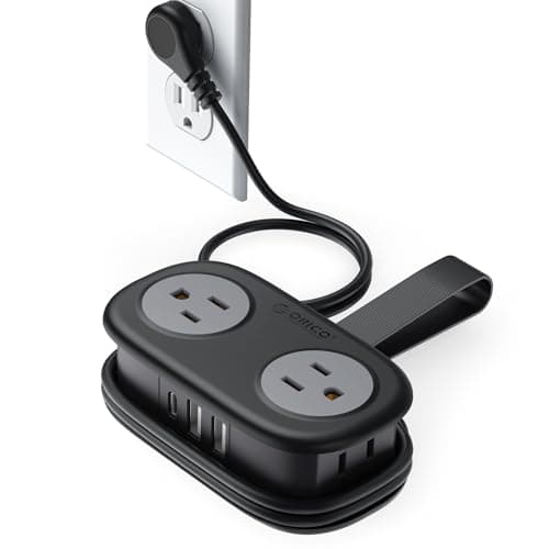 Cruise Approved Travel Power Strip, ORICO 4 Outlets 3 USB Ports (1 USB C) with 4FT Wrapped Short Extension Cord Small Power Strip, Compact for Hotel Travel Essentials ETL Listed-AP3