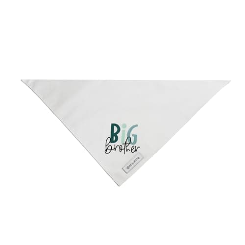 Realeaf Big Brother Dog Bandanas Pet Scarf for Medium and Large Dogs New Baby Announcement Pet Accessories Pregnancy Reveal Ideas (Big Brother, Large) — view 2