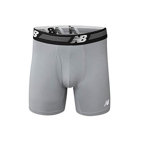 New Balance Men's Performance Boxer Briefs with Fly, Breathable Stretch Underwear, Moisture Wicking, Soft Waistband (3 Pack) - Black/Steel/Bolt Black Ghost Camo, Medium — view 3