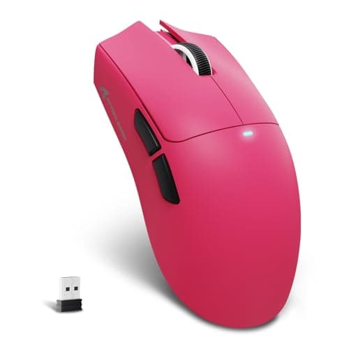 Attack Shark X11SE Ultra-Light Wireless Gaming Mouse, Tri-Mode-2.4G/USB-C Wired/BT, PixArt PAW3311 Gaming Sensor, 22KDPI, 5 Programmable Buttons for Laptop, PC, Mac Gamer (Berry Red)