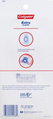 Colgate Extra Clean Toothbrush, Soft Toothbrush for Adults, 6 Count (Pack of 1) — view 2