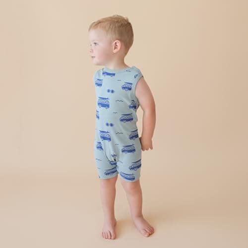 Parade Organic Tank Rompers - Signature Prints Surf 3T — view 2