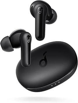 Soundcore by Anker Life P2 Mini True Wireless Earbuds, 10mm Drivers with Big Bass, Custom EQ, Bluetooth 5.2, 32H Playtime, USB-C for Fast Charging, Tiny Size for Commute, Work (Black) — view 2