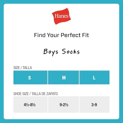 Hanes Boys' Ankle Socks, 14 Pairs, Stretch-Cotton Socks for Boys, Moisture-Wicking, Cushioned — view 3