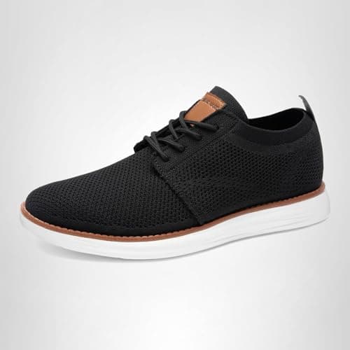 Bruno Marc Men's KnitFlex Breeze Mesh Sneakers Oxfords Lace-Up Lightweight Casual Walking Shoes,Size 11,Black,GRAND-01 — view 9