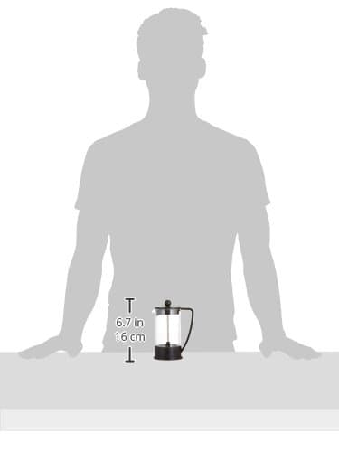Bodum 12oz Brazil French Press Coffee Maker, High-Heat Borosilicate Glass, Black - Made in Portugal — view 5