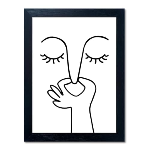 Black and White Bathroom Wall Decor Bad Smell Humorous Wall Art Funny Guest Toilet Picture Print Painting Modern Minimalistic Bathroom Sign