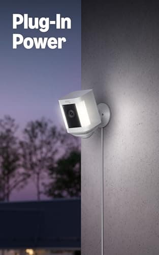 Ring Spotlight Cam Plus, Battery, Home or business security with HD video, Two-Way Talk, Color Night Vision, and Security Siren, 3-pack, White — view 3
