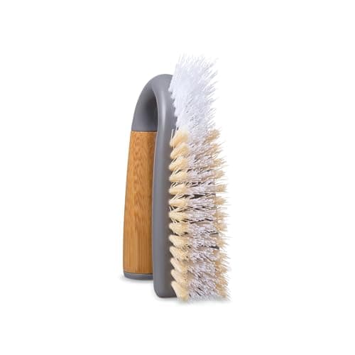 Full Circle Grunge Buster, Grout & Tile Scrub Brush, Recycled Materials, Tough & Durable, Grey — view 2