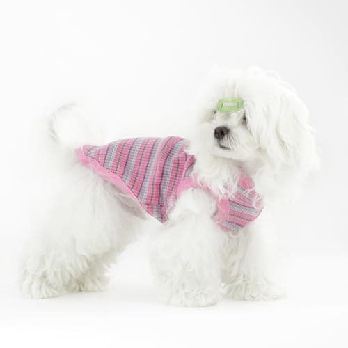 Elevate Your Pet's Comfort and Fashion: Premium 100% Cotton Rib Dog Shirt Vest for Small Breeds Like Chihuahuas, Yorkies, and Puppies .Year-Round Style with Tank-Style Puppy Attire Pink Small — view 6